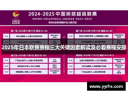 2025年日本联赛赛程三大关键因素解读及必看赛程安排