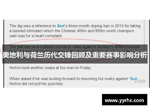 奥地利与荷兰历代交锋回顾及重要赛事影响分析